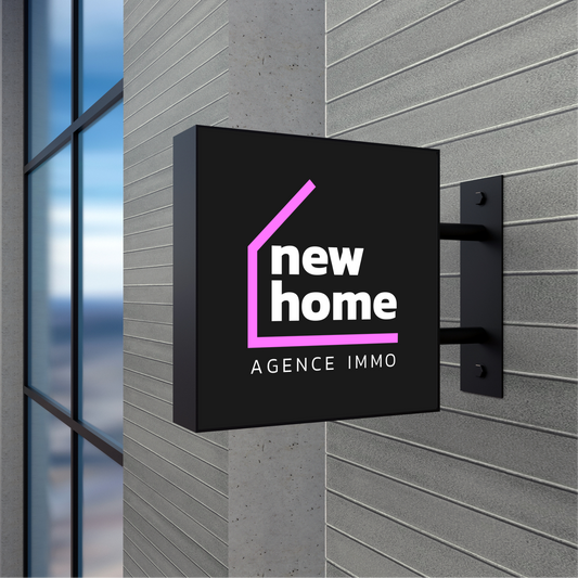 Agence immobilière n°01 (carré double face)